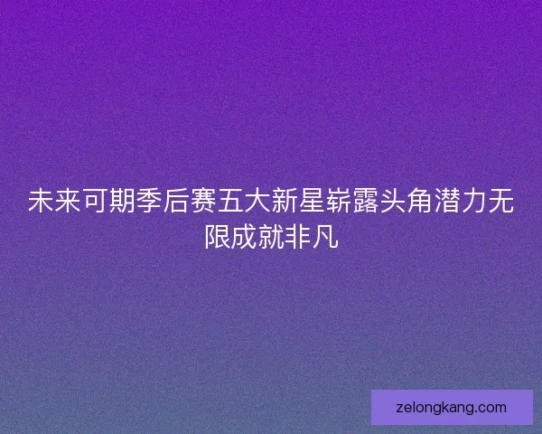 未来可期季后赛五大新星崭露头角潜力无限成就非凡